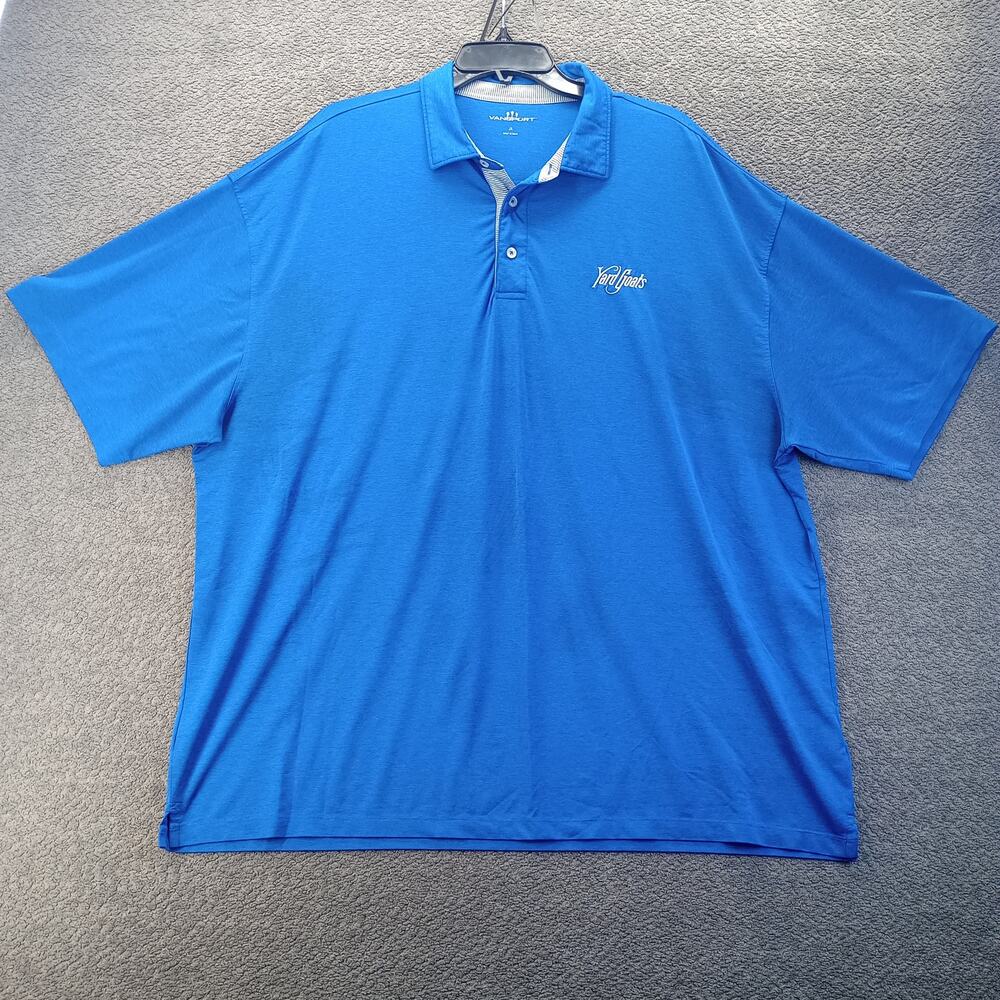 Hartford Yard Goats Polo Shirt Mens 2XL Blue MiLB Baseball Golf  VanSport